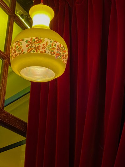 Composition - Lamp and Curtains by Cécile Jamet