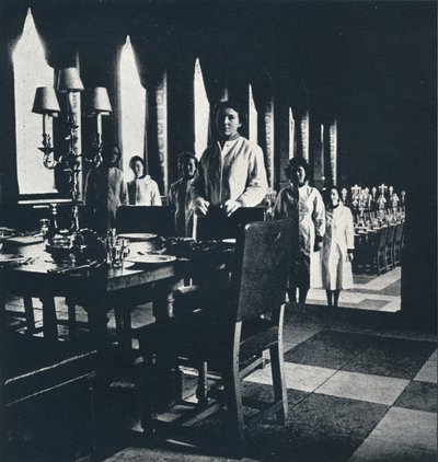 Wren Wine Stewards in the Banqueting Hall of the Great Wren by Cecil Beaton