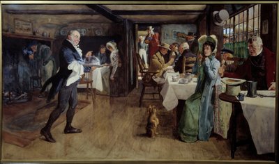 Breakfast at the inn by Cecil Charles Windsor Aldin