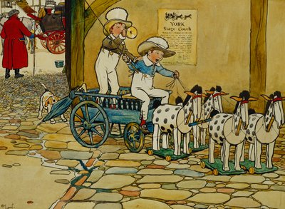 Chips Off The Old Block; The York Stage Coach by Cecil Charles Windsor Aldin