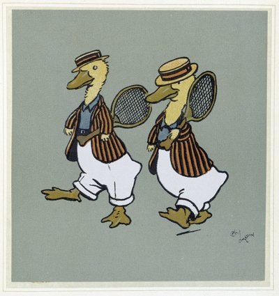 Two Ducks in Tennis Suits - in 