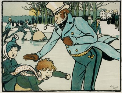 Old English Sports and Games: Skating by Cecil Charles Windsor Aldin