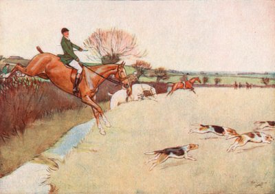 The Dogs Came Dashing Across the Field... the Horses Following Close Upon the Dogs by Cecil Charles Windsor Aldin