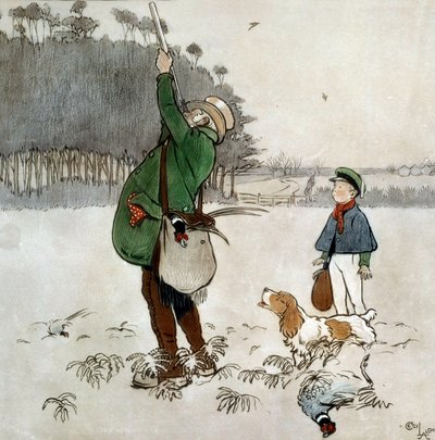 The Fighter Shooting Ducks by Cecil Charles Windsor Aldin