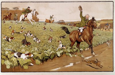 Watercolour by Cecil Aldin by Cecil Charles Windsor Aldin