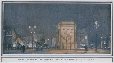 Where the tide of life flows past the Marble Arch by Cecil King