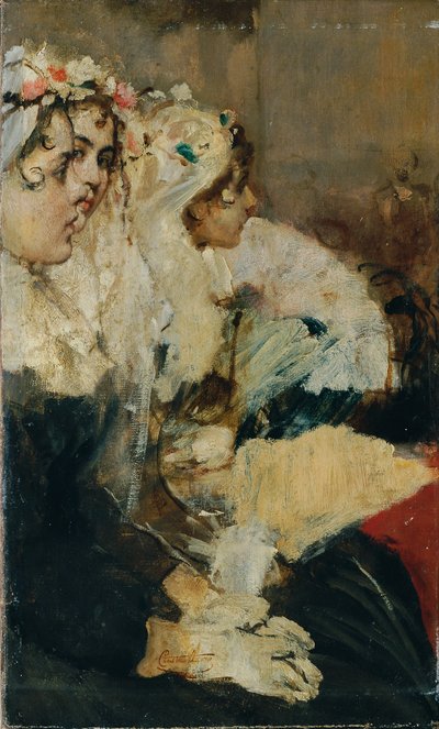 Catechism Examination in the Church, Oil Sketch for Disputa by Cecil van Haanen