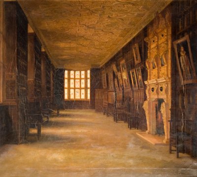 View of the Long Gallery at Aston Hall by Cecilia C Foster