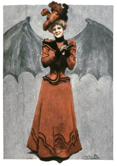 Woman disguised as a devil, ca 1900 by Cecilio Pla Gallardo