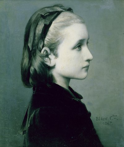 Head of a Girl, 1867 by Celestin Blanc