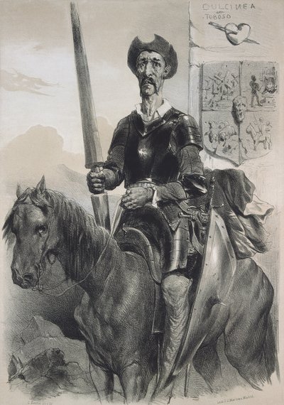 Don Quixote of La Mancha. 1856 by Celestin Francois Nanteuil