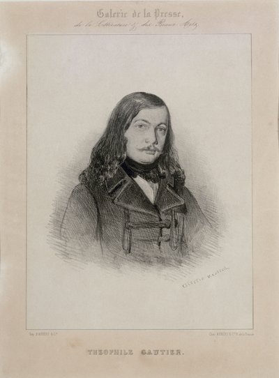 Portrait of the Poet Théophile Gautier by Celestin Francois Nanteuil