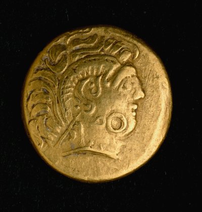 Celtic Art: Statere de Sequani, Gold Coin. 3rd-2nd Century BC. Paris, B.N. by Celtic
