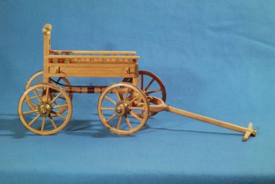 Reconstruction of a chariot found at the tomb of a Princess of Vix by Celtic