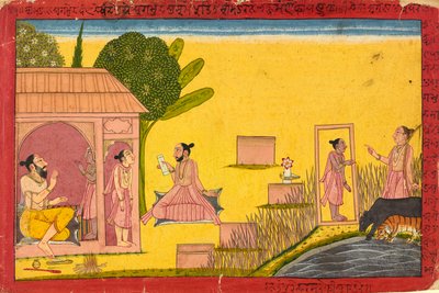 Lakshmana at the Hermitage, Folio from a Ramayana by Central Indian School