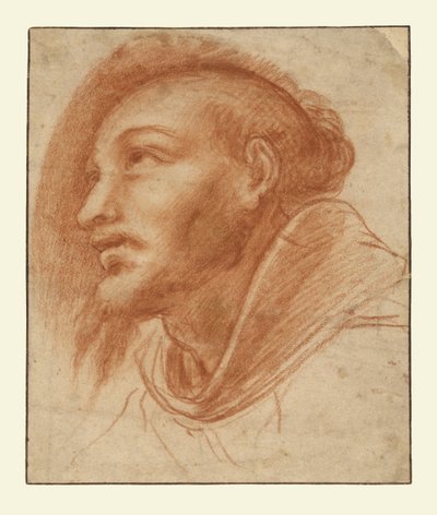 Study of a Franciscan Monk (Possibly Saint Francis) by Cerano (Giovanni Battista Crespi)