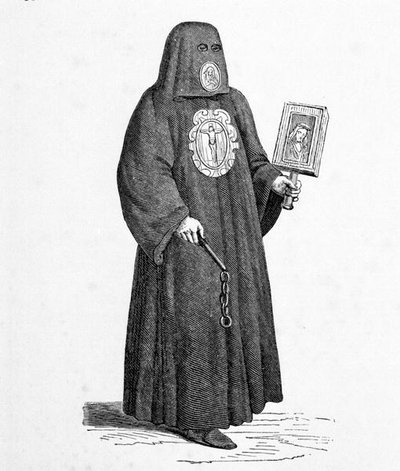 Member of the Brotherhood of Death, after a Woodcut Copied by Cristoforo Guerra in 