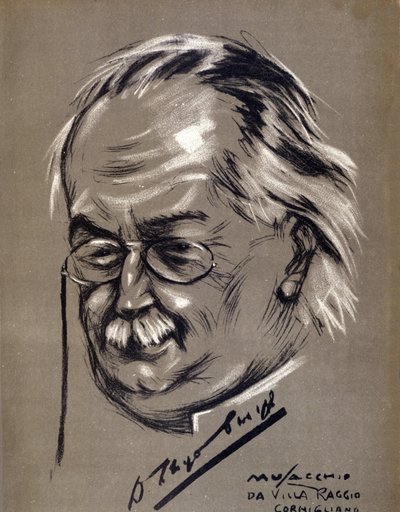 David Lloyd George, British politician. Cartoon by Cesare Musacchio by Cesare Annibale Musacchio