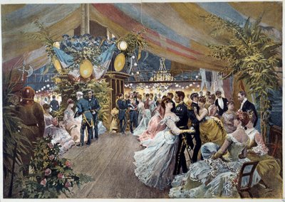 A Ball Aboard a Liner. Illustration by Cesare Detti by Cesare Auguste Detti