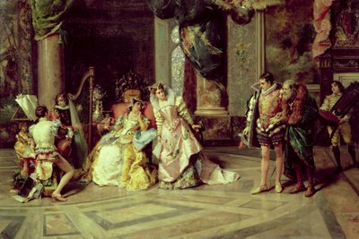 Galileo at the Court of Isabella by Cesare Auguste Detti