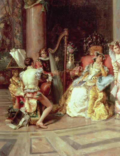 Galileo at the Court of Isabella (detail) by Cesare Auguste Detti