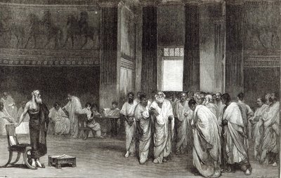 Appius Claudius persuading the Senate to reject Pyrrhus