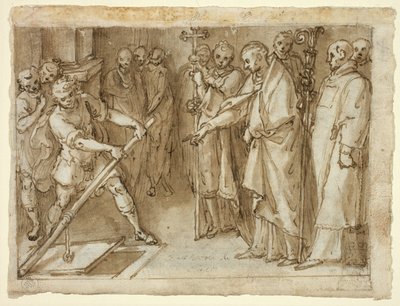 Saint Charles Borromeo Supervising the Opening of a Crypt by Cesare Nebbia
