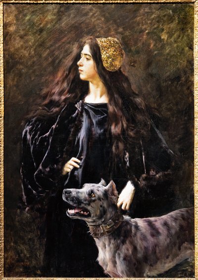 A Lady with a Dog by Cesare Saccaggi