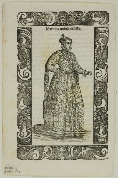 Leaf from Ancient and Modern Habits, plate 93 from Woodcuts from Books of the 16th Century by Cesare Vecellio