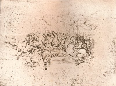 Copy of part of the cartoon of the Battle of Anghiari by Cesare da Sesto