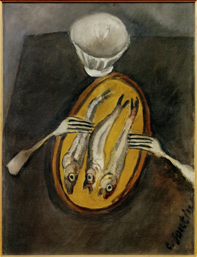 Still-life with herrings, c.1916 by Chaim Soutine