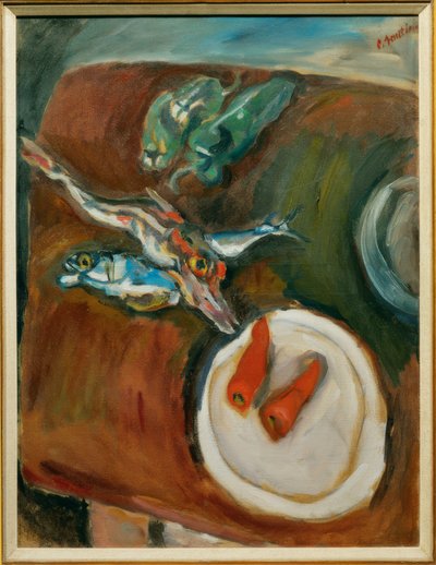 Still Life with Fish, Peppers, and Carrots by Chaim Soutine