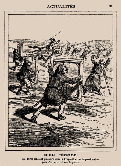 Ferocious! The Turks Buying Several Works at the Impressionist Exhibition, 1877 by Cham