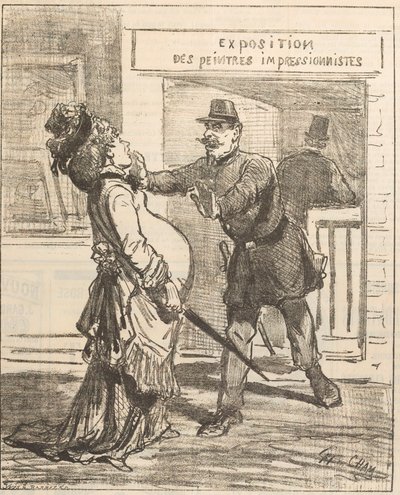 Madame, It Is Not Advisable to Enter! Le Charivari, April 16, 1877 by Cham