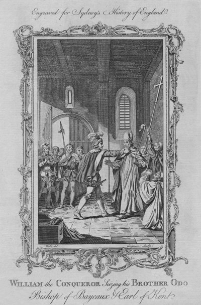 William the Conqueror seizing his Brother Odo, Bishop of Bayeux & Earl of Kent, 1773 by Charles,C Grignion,Charles Grignion the Elder. Charles Grignion,Grignion