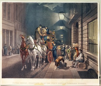 Royal Mails Starting from the Post Office, Lombard Street by Charles Hunt