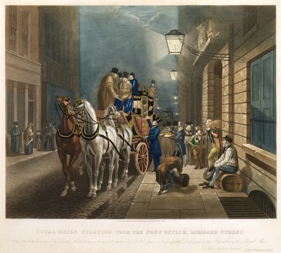 Royal Mails starting from the Post Office, Lombard Street by Charles Hunt