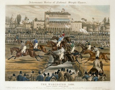 The Royal Birthday Stakes, Worcester, March 14th 1856: Grand Stand by Charles Hunt