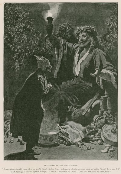 Illustration for A Christmas Carol by Charles Dickens by Charles (after) Green