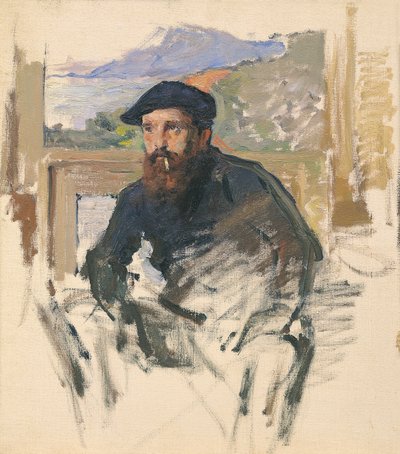 Portrait of Monet c.1884 by Charles (attr.to) Giron