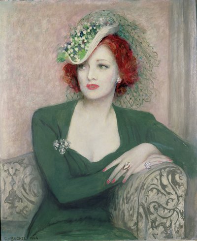 A Half Length Portrait of Margo Graham by Charles A. Buchel