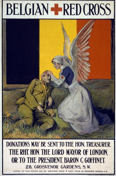 Fundraising Poster for the Belgian Red Cross by Charles A. Buchel