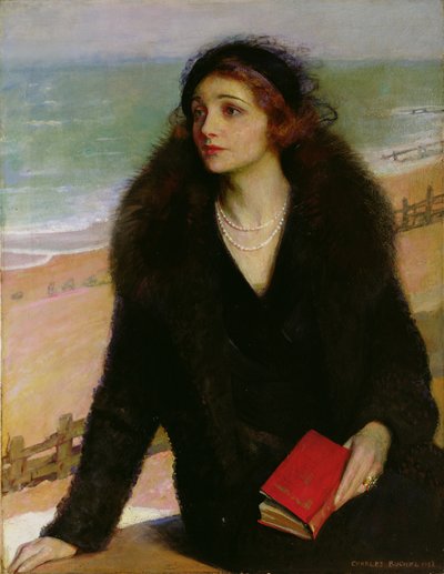 Portrait of Ursula Bloom (1892-1984) on the Promenade at Walton-on-the-Naze by Charles A. Buchel