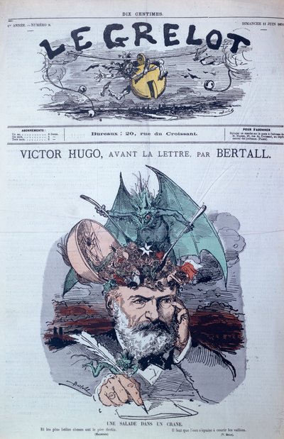Brain Salad, Caricature of Victor Hugo from the Front Cover of 