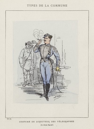 Costume de Directeur des Telegraphes, Le citoyen Pauvert by Charles Albert d Arnoux Bertall