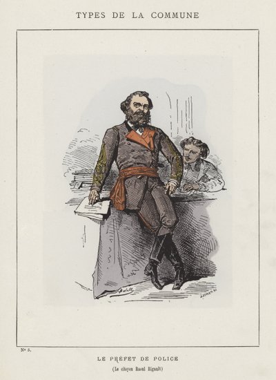 The Prefect of Police, Citizen Raoul Rigault by Charles Albert d Arnoux Bertall