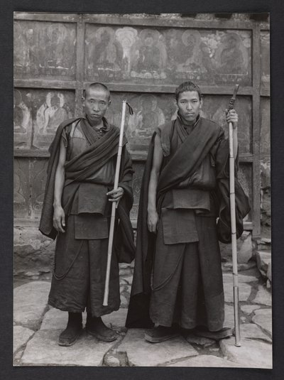 Two Dob-Dobs, or Fighting Monks, Holding Their Staves by Charles Alfred Bell