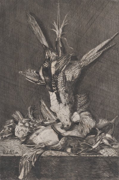 Hunting Trophy with Game Birds and Artichoke by Charles Alphonse Deblois