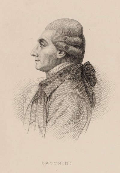 Portrait of the composer Antonio Sacchini 1730-1786, 1870 by Charles Alphonse Deblois