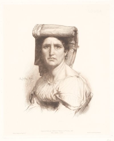 Portrait of an Italian Woman by Charles Alphonse Paul Bellay